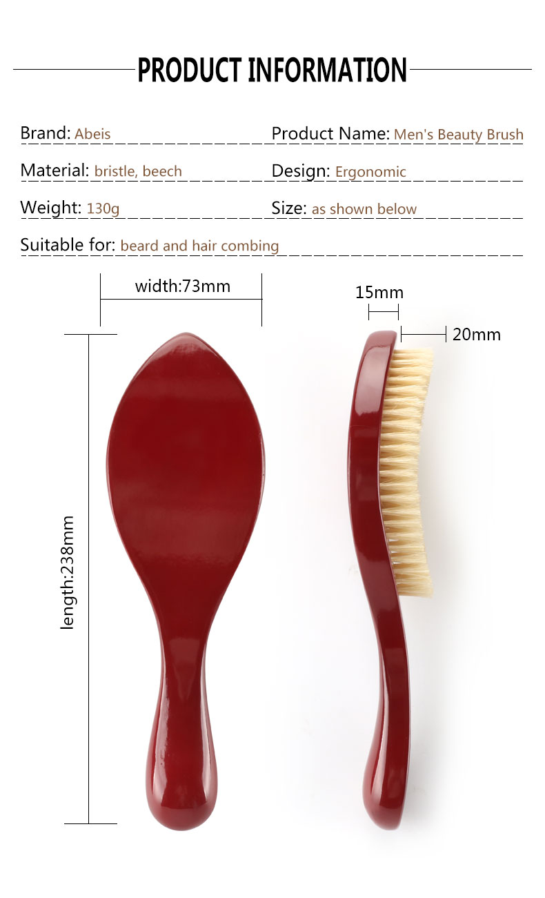 PU Glossy Custom Medium Hard Curved Bristle Hair Brush Durable