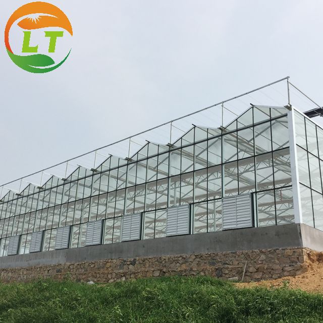 LiTai Greenhouse Galvanized Skeleton Glass Cover Heat Preservation Thermal Insulation