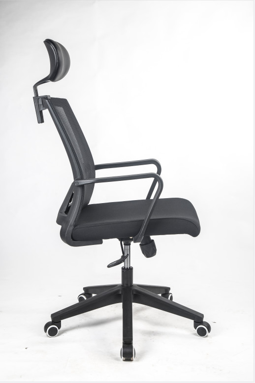 Black PA66 Swivel Office Chairs With Mesh Seat 3D Armrests