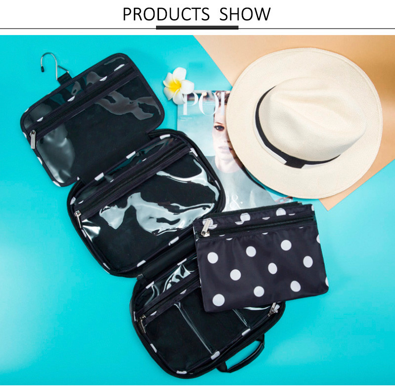Personalised Cosmetic Polyester Hanging Toiletry Bag