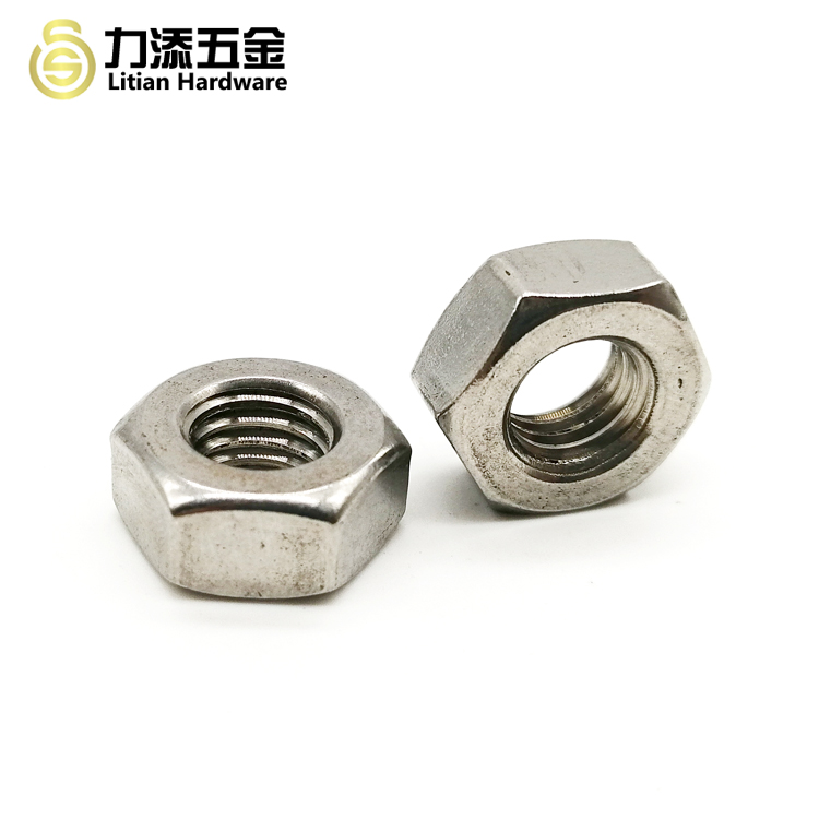 Stainless Steel Metal Hex Nut DIN934 DIN439 M1.6 M2 M3 M4 M6 M8 33mm