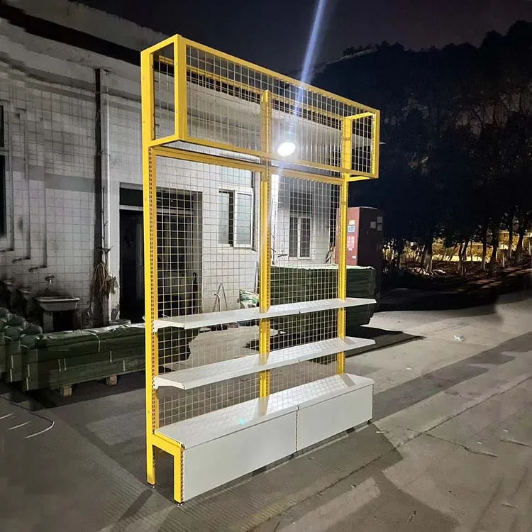Steel Grid Display Racks Net Mesh Shelf For Supermarket Shop Exhibit