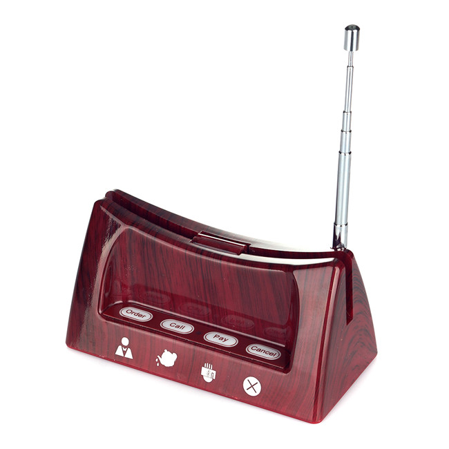 Restaurant and cafe cheap guest calling service system display receiver and button with menu holder