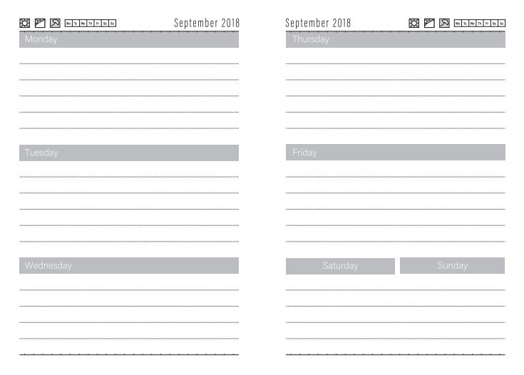 Cute Printing Custom Personal Planner PU Leather Material Size 142 * 208 MM