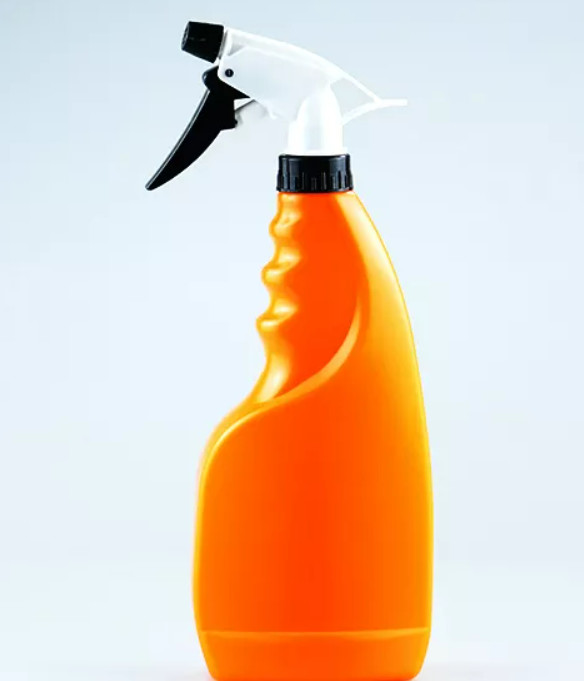 Plastic Pe Recycled Orange 250Ml Trigger Spray Bottle Customized