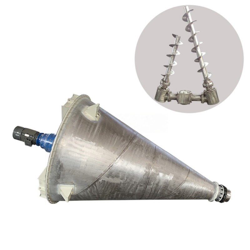 Electric Motor Helix Double Screw Conical Stirring Mixer for Dye and Desiccant Mixing