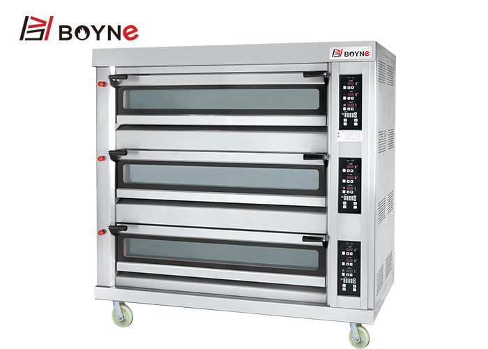 Heavy Duty Deck Baking Oven One Deck Two Trays Gas Oven For Bakery