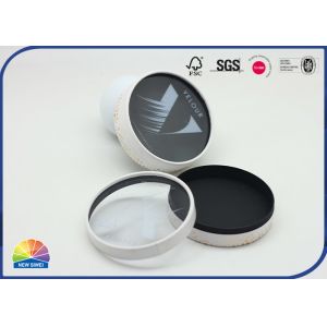 Eye Lashes Custom Matte Cylinder Composite Paper Tube With Plastic Window