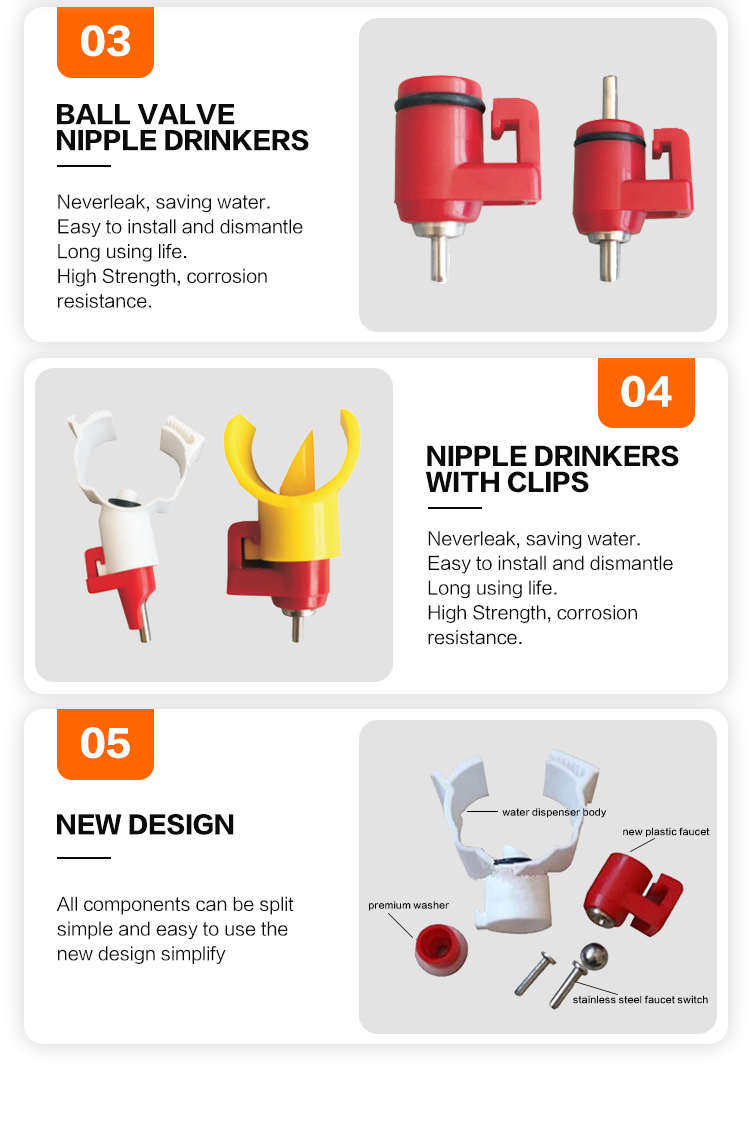 Nipple drinker for pig chicken drinker for farm automatic poultry plastic 11