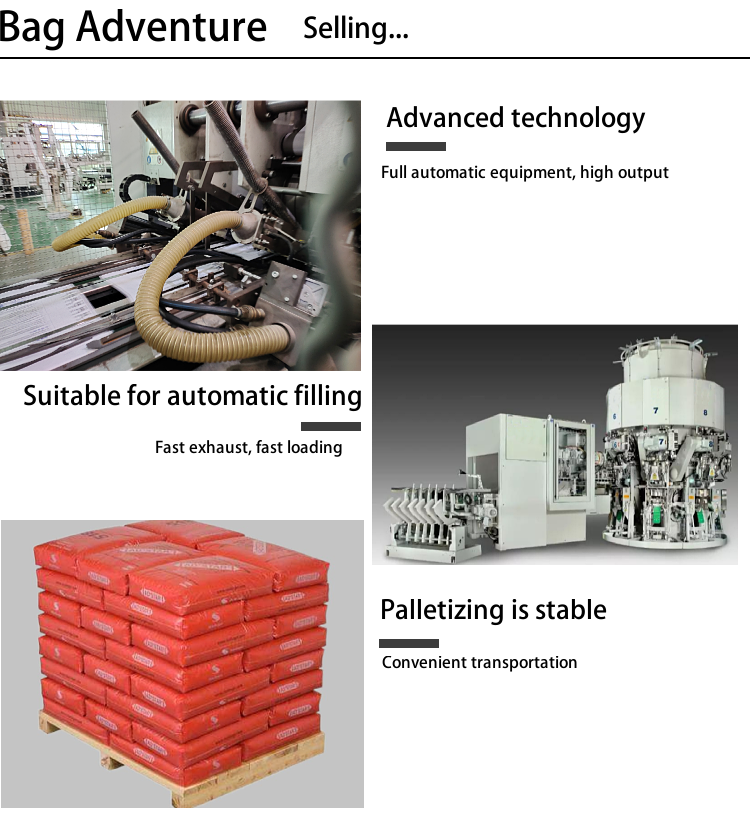 Pp Woven Block Bottom Valve Cement Bag 25kg 50kg PP Valve Block Bottom