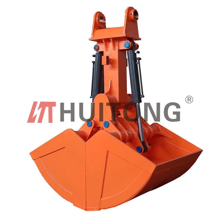 Excavator clamshell bucket for sale, with durable construction and customizable options for efficient dredging.