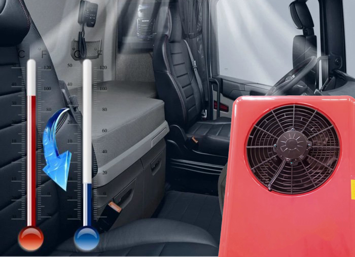 Diesel Battery Powered 24V Sleeper Parking Air Conditioner For Truck