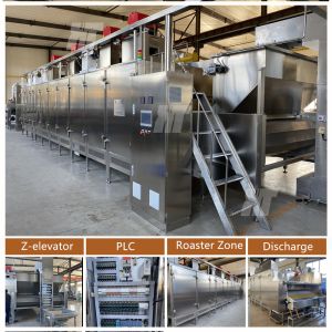 1000kg/H Continuous Roasting Machine SUS304 Automatic Nuts Roasting Machine
