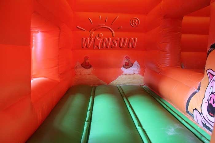 WSC-263 Kids Jump House Inflatable Simulated Farm Trampoline With Slide
