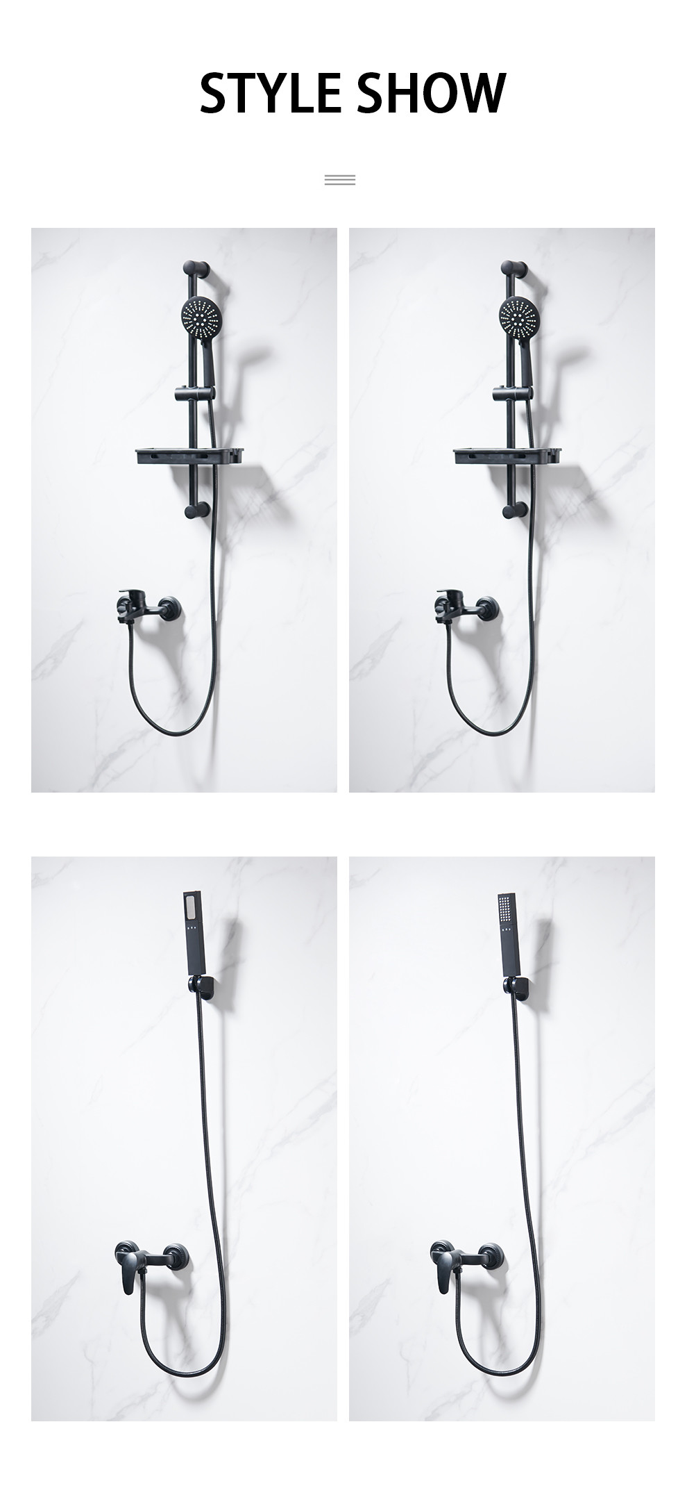 Wall Mounted SS304 Sanitary Ware Shower Thermostatic Faucets