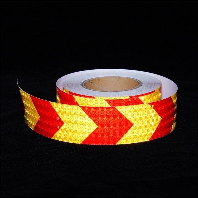 Self Adhesive Crystal Lattice Reflective Film Road Safety Stripes Reflective Warning Tape