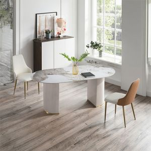 Support customization Italian Style Light Luxury Rock Slab Dining Table And