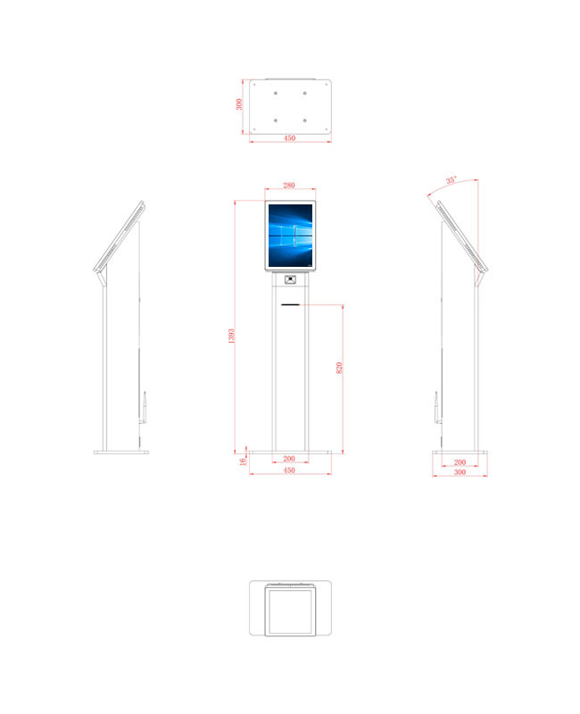 Windows Self-Service Digital Ordering Terminal for Retail and Hospitality