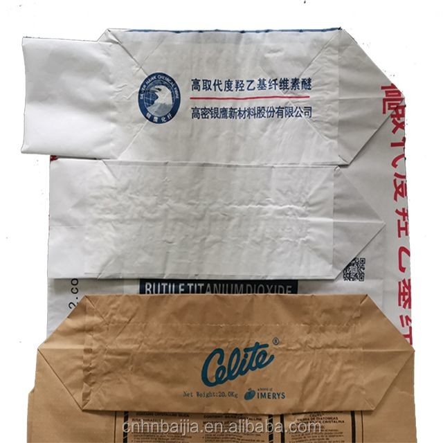 Kraft Paper With PE Liner Bag 25 Kg Mortar Sack OEM Accepted
