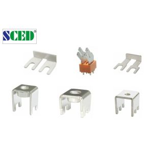Brass Wire Terminal Connectors , 75A M4 PCB Terminal Block