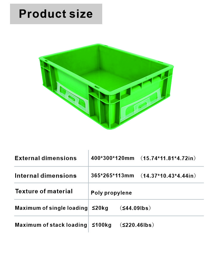 Convenient 400x300x120mm Size Simple Plastic Soakaway Crate with ISO9001 Certification