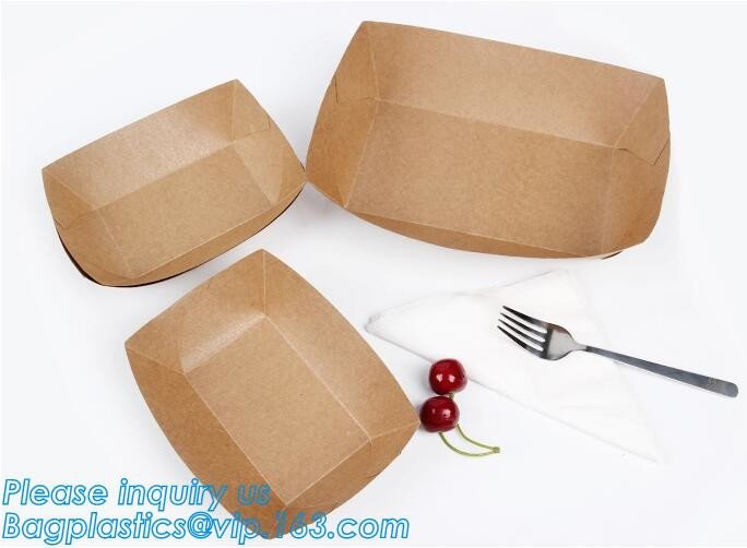 Take out Food Packing food containers Biodegradable Lunch Box Disposable Kraft Paper Box,brown kraft paper food box / Wh