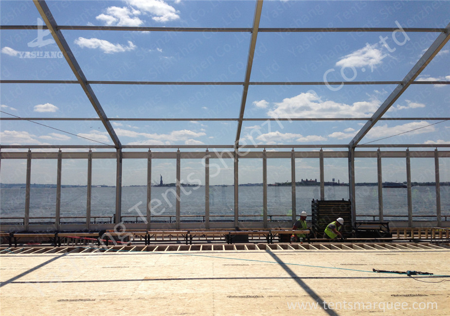 Large Heavy Duty Outdoor Tents Marquee Transparent Glass Wall Designed