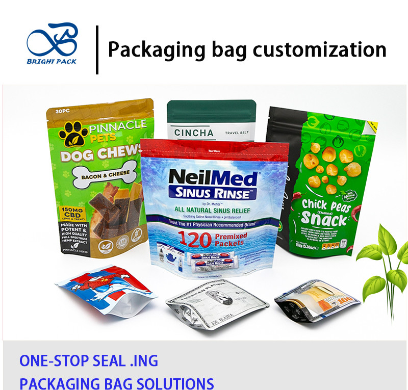 Resealable Hermetic Snack Doypack Pack Custom Printed Food Plastic Bags