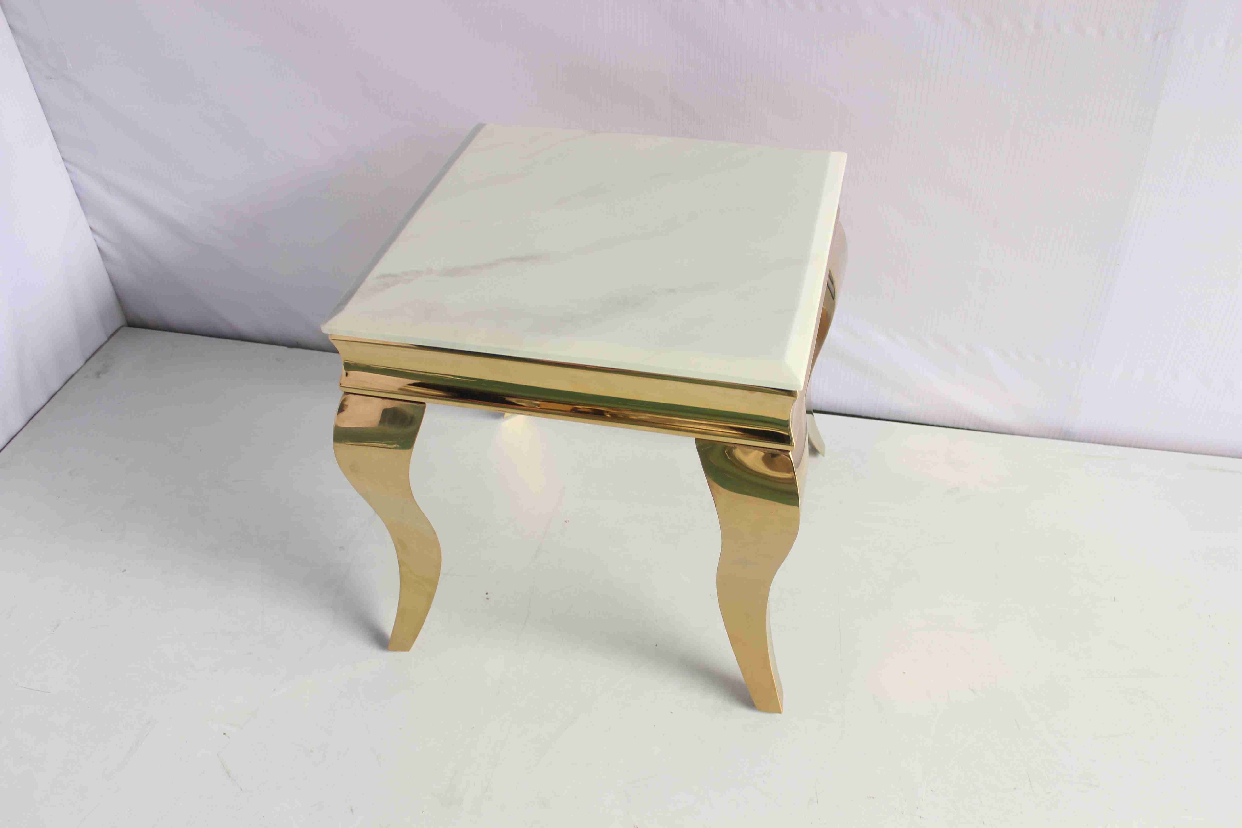 Scratch Resistance Gold Side Table Home Furniture For Living Room