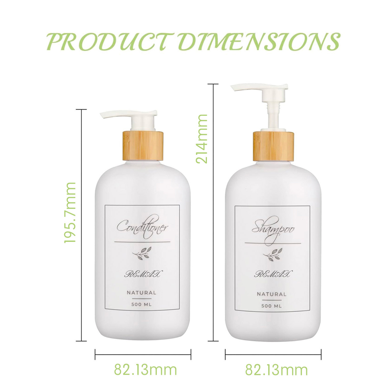 500ml white cylindrical smooth bottle for shampoo lotion bottle