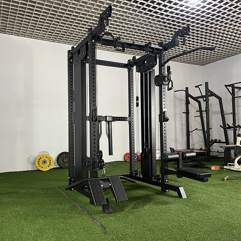 Gym Power Cage with Multifunctional Smith Machine