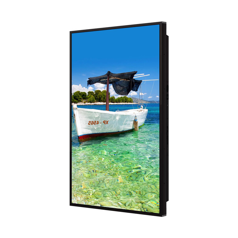 55" 2500 nits Ultra slim 55mm thickness window display screen with Android OS built in