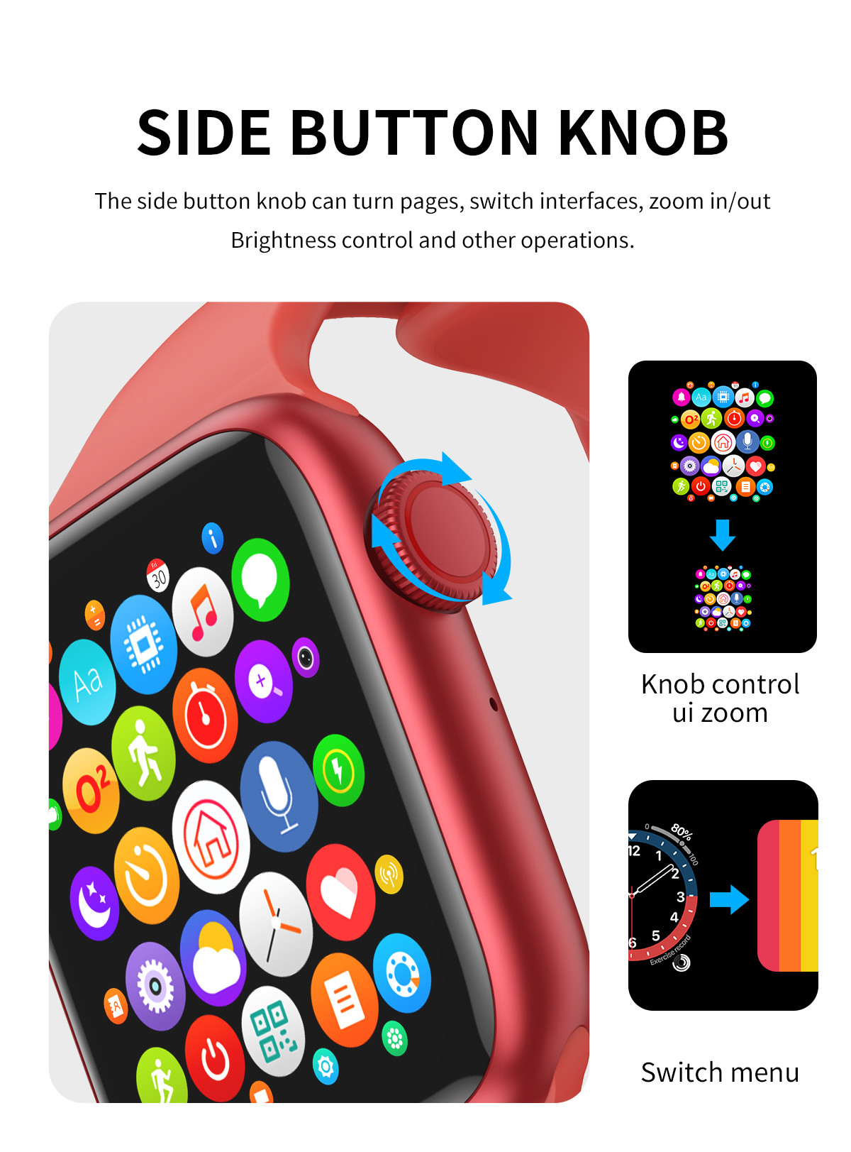AW9 Smart watch Anti Lost Square Shape Music Control heart rate Custom Wallpaper