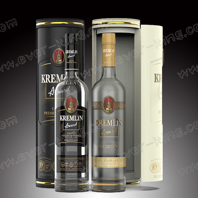 Recyclable Pantone Color 350gsm Coated Paper Glass Bottle Box