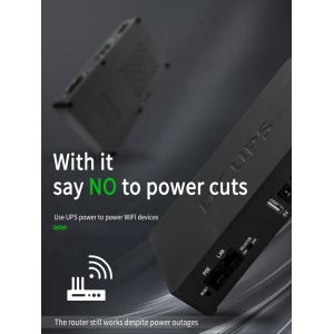 Mini UPS Power Backup UPS Power Supply With Lithium Batteries For Wifi Router