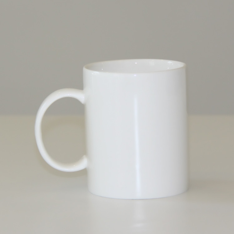 White Porcelain 350ml Coffee Water Mug Customized Packing