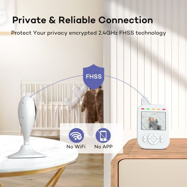 Quality 640 X 480P/15fps Max Video Resolution Portable Baby Monitor With 2.4 GHz FHSS Wireless Technology And Type-C Interface for sale