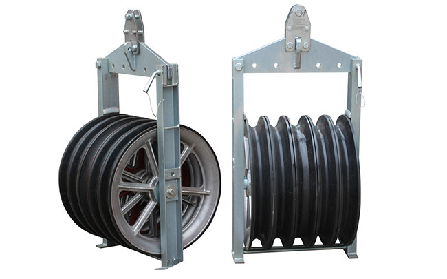 Five Conductor Pulley String Four Bundled Stringing Pulley 60kN Rated Load