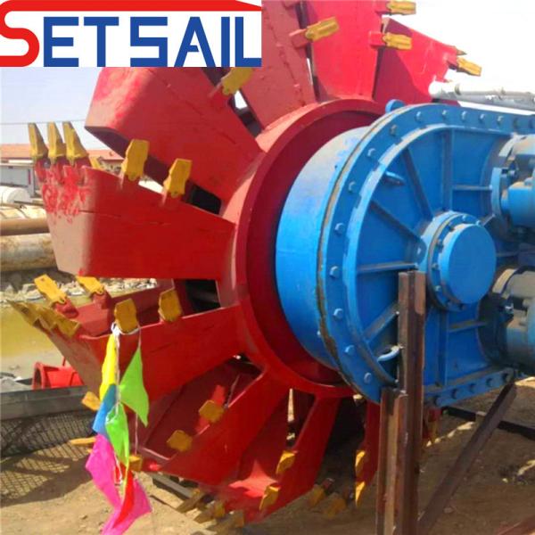 Customized Hydraulic Cutter Suction Sand Wheel Bucket Dredger for Hard Mud