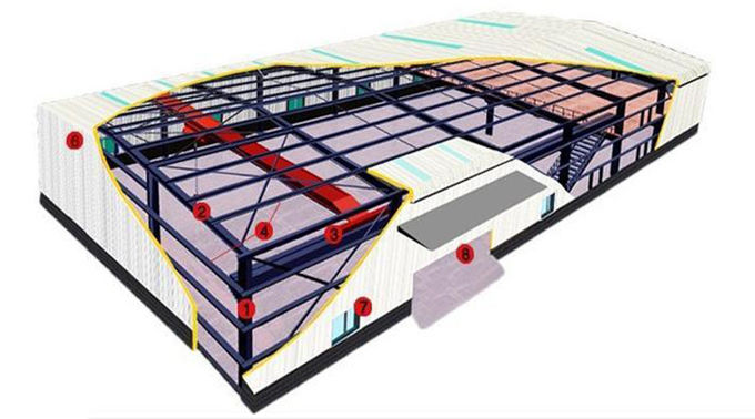 Customized Prefabricated Steel Structure Building Low Cost Office Hotel Factory Workshop Warehouse Steel Building-Roof Steel Structure in Georgia
