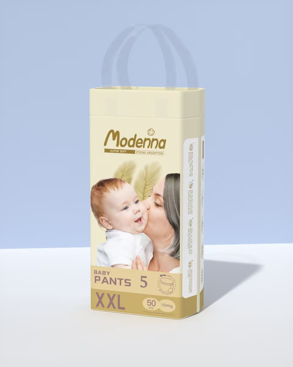 2025 Grade Disposable Baby Nappy High Absorption Pull-Up Training Diaper XXL Size USA Fluff Pulp JAPAN SAP