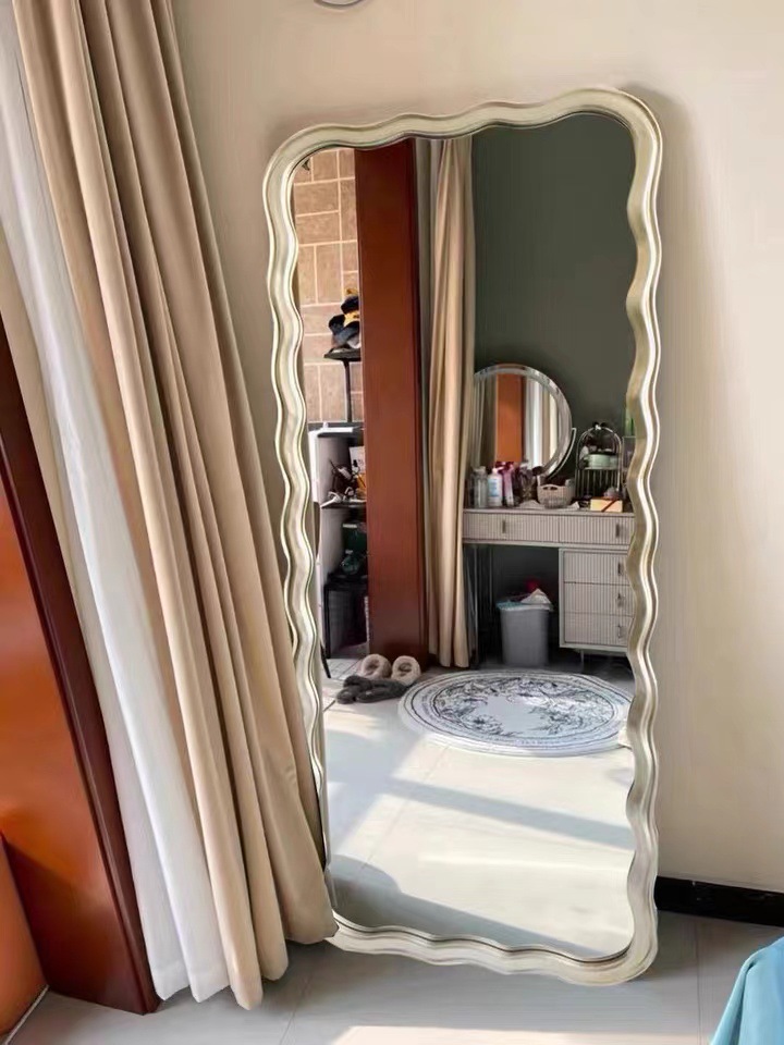 Customized Floor Length Oversized Floor Mirror Wooden Frame 71x32