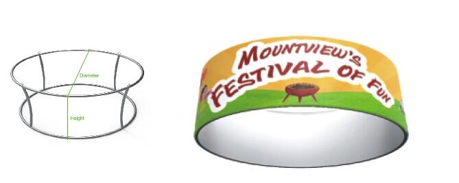 Easy Assemble Tension Fabric Displays , Hang Stretch Fabric Trade Show Displays Custom