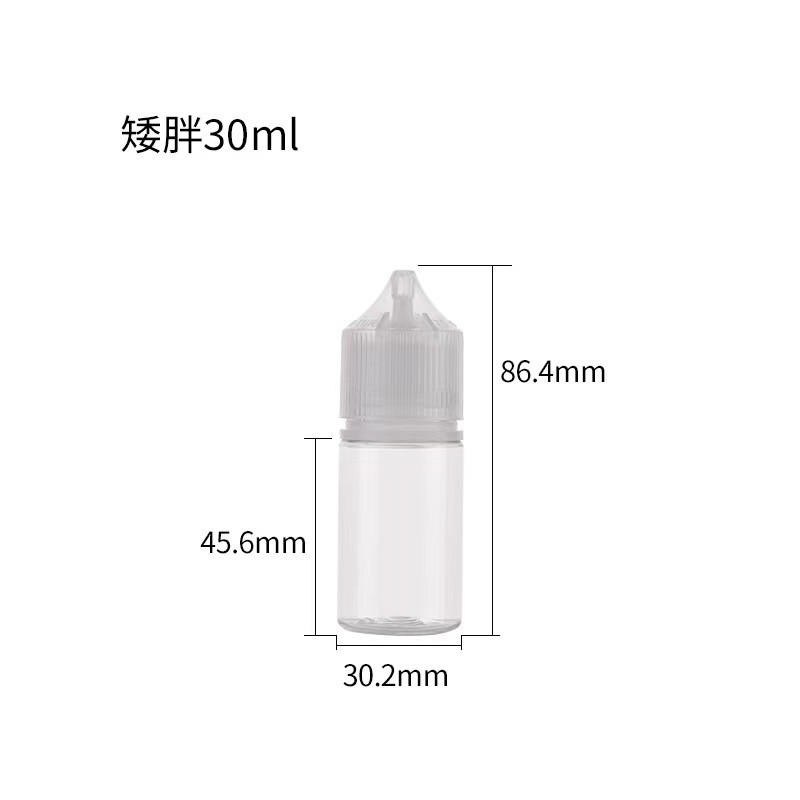 30 ml V3 Essential Oil Screw Black Plastic Lid Plastic Bottle Dropper Tamper Evident