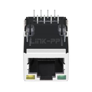 LPJ16113BENL 100 Base-T Tab Up Green/Yellow Led Shielded 8 Pin RJ45 Network Jack