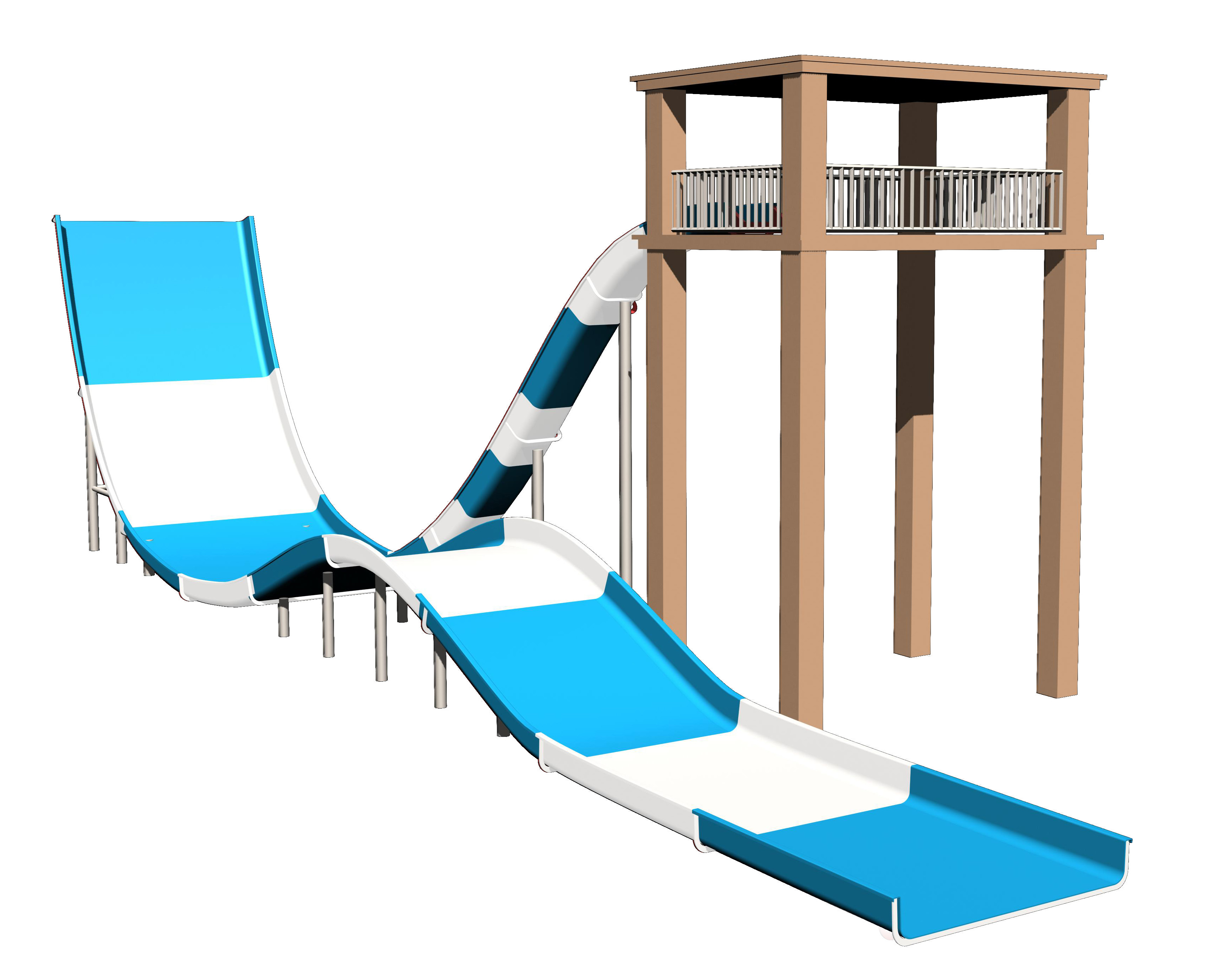 304 Stainless Steel Fiberglass Water Slides / Waterpark Slides 13m Platform Height for Giant Aqua Park