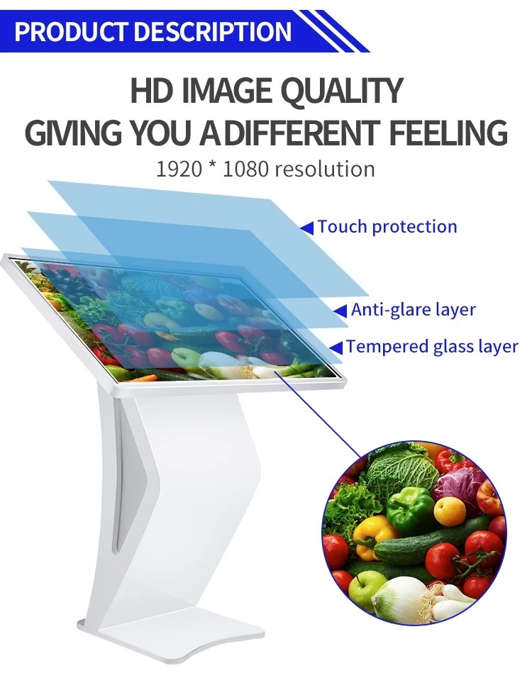 Exhibition Hall Interactive Self Service Kiosk 21.5 32 43 55'' Android Windows