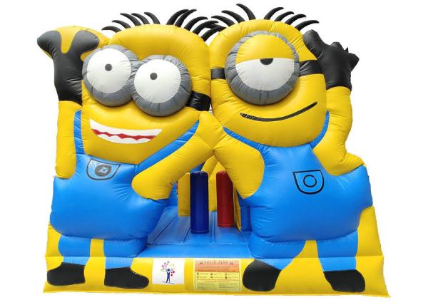 Children's inflatable Minions bounce house yellow jumping castle with slide home
