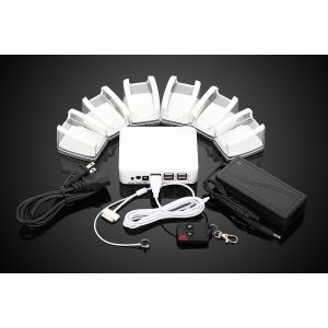 COMER security alarm system cellular telephone display stand with charging