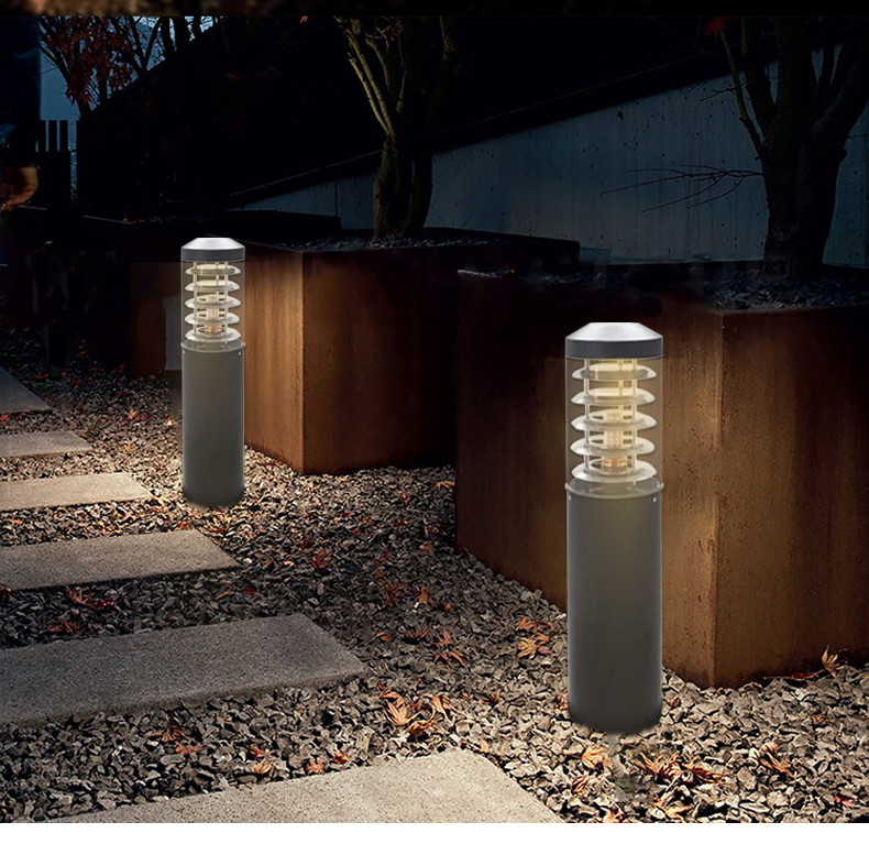 Backyard LED Lawn Lights E27 220V 145x600MM Hotel Villa Landscape
